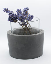 Load image into Gallery viewer, Vasiliki - Concrete and Glass Vase
