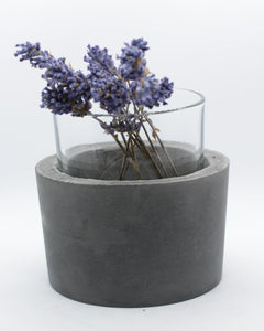 Vasiliki - Concrete and Glass Vase