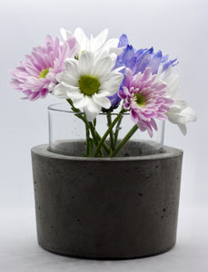 Vasiliki - Concrete and Glass Vase